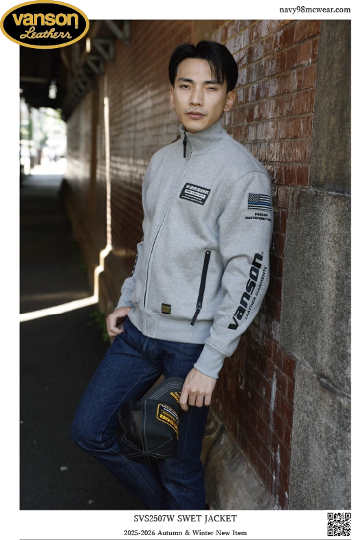 SVS2507W SWEAT JAKET | GRAY/BLACK | FRONT | navy98mcwear