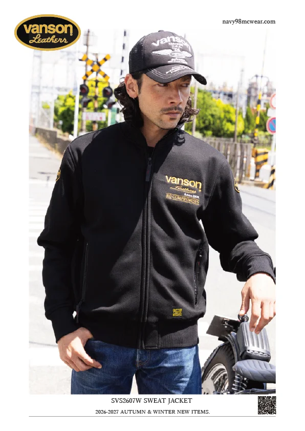 SVS2607W SWEAT JACKET | BLACK/YELLOW | FRONT | navy98mcwear