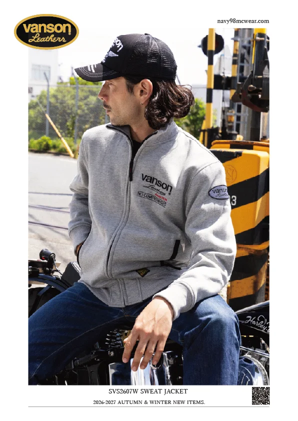 SVS2607W SWEAT JACKET | GRAY/BLACK | FRONT | navy98mcwear