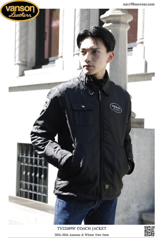 TVS2509W COACH JAKET | BLACK | FRONT | navy98mcwear