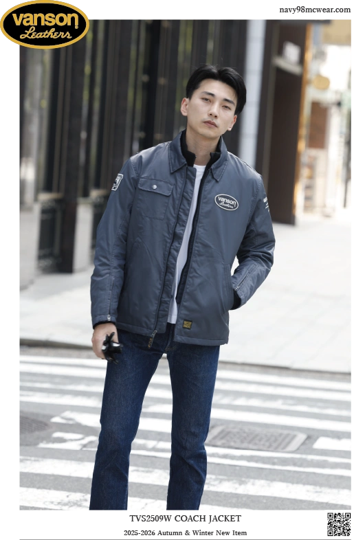 TVS2509W COACH JAKET | GRAY | FRONT | navy98mcwear