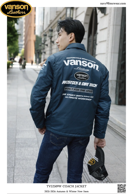 TVS2509W COACH JAKET | NAVY | BEHIND | navy98mcwear