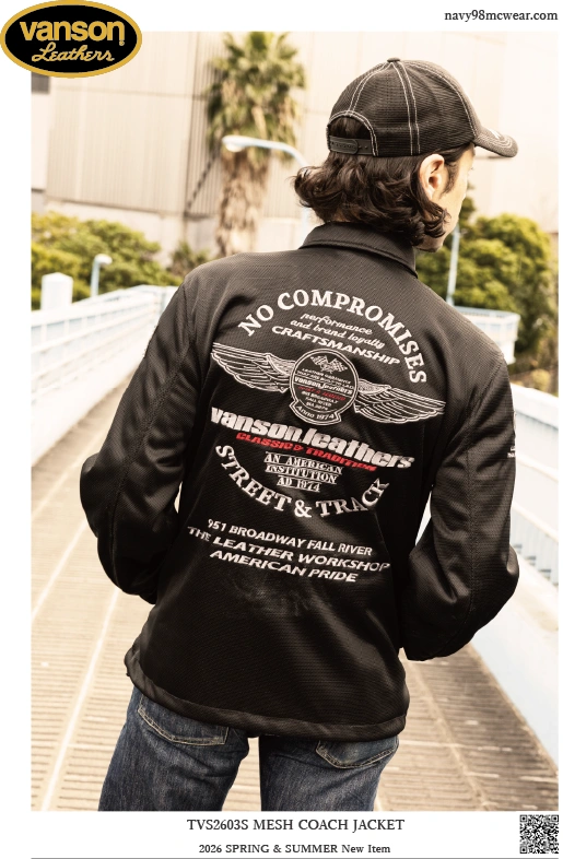 TVS2603S MESH COACH JACKET | BLACK/SILVER | BEHIND | navy98mcwear