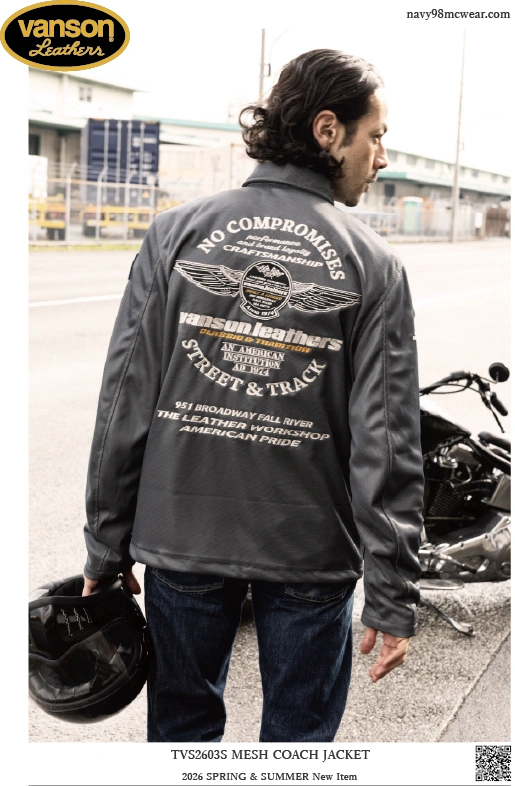 TVS2603S MESH COACH JACKET | GRAY/IVORY | BEHIND | navy98mcwear