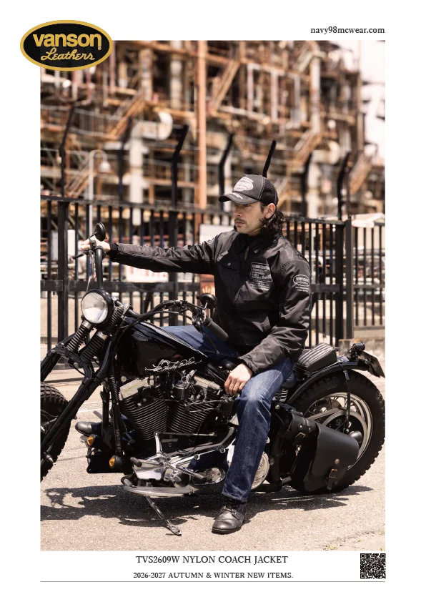 TVS2609W NYLON COACH JACKET | BLACK | FRONT | navy98mcwear