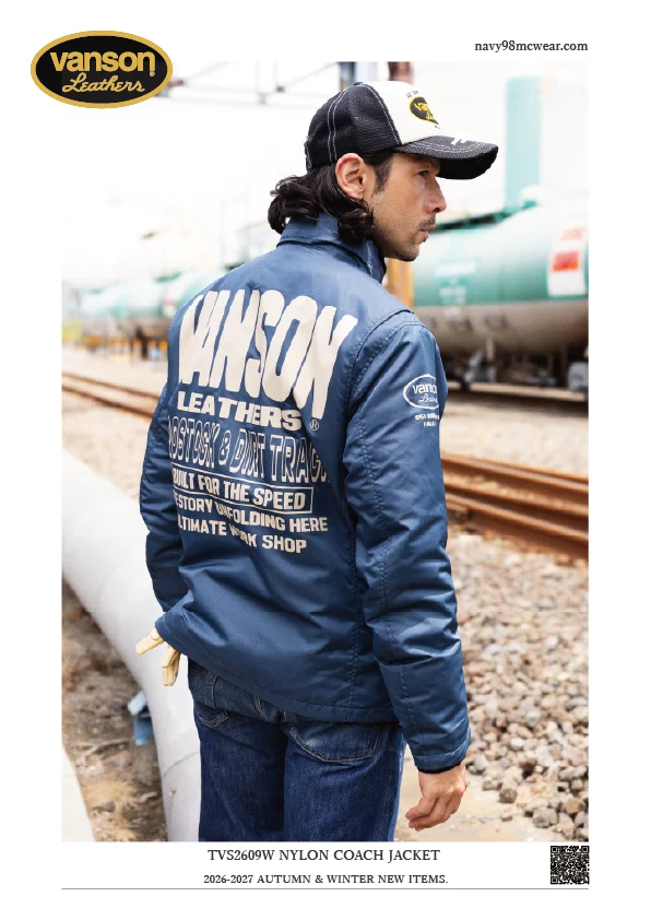 TVS2609W NYLON COACH JACKET | NAVY | BEHIND | navy98mcwear