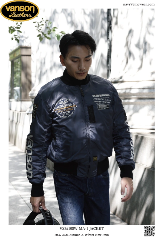 VS25108W MA-1 JAKET | GRAY/IVORY | FRONT | navy98mcwear