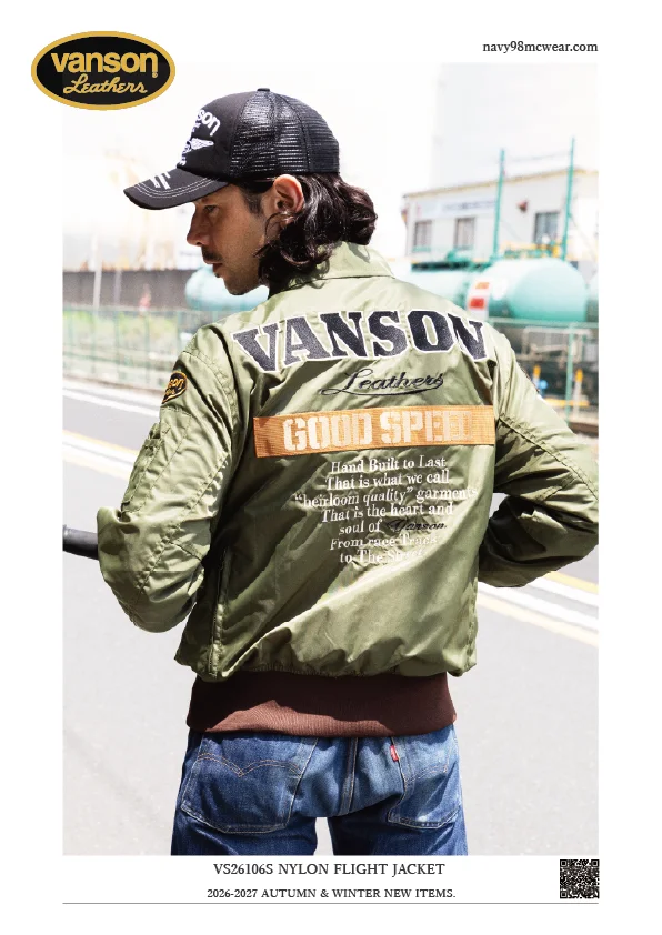 VS26106S NYLON FLIGHT JACKET | GREEN | BEHIND | navy98mcwear