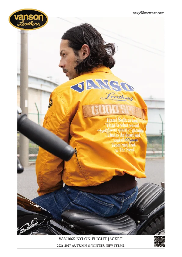 VS26106S NYLON FLIGHT JACKET | MUSTARD | BEHIND | navy98mcwear