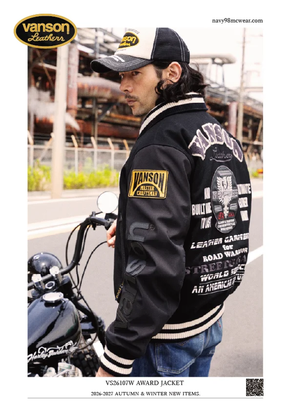 VS26107W AWARD JACKET | BLACK/GUNMETALLIC | BEHIND | navy98mcwear