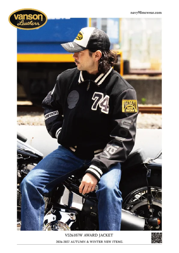 VS26107W AWARD JACKET | BLACK/GUNMETALLIC | FRONT | navy98mcwear