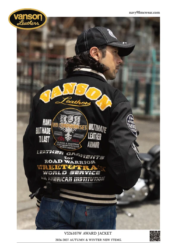VS26107W AWARD JACKET | BLACK/YELLOW | BEHIND | navy98mcwear