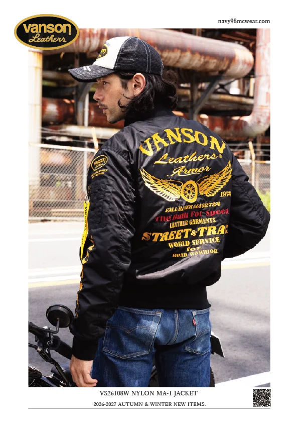 VS26108W NYLON MA-1 JACKET | BLACK/YELLOW | BEHIND | navy98mcwear