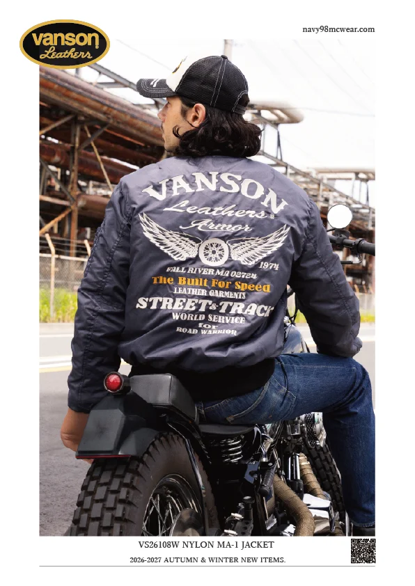 VS26108W NYLON MA-1 JACKET | GRAY/IVORY | BEHIND | navy98mcwear
