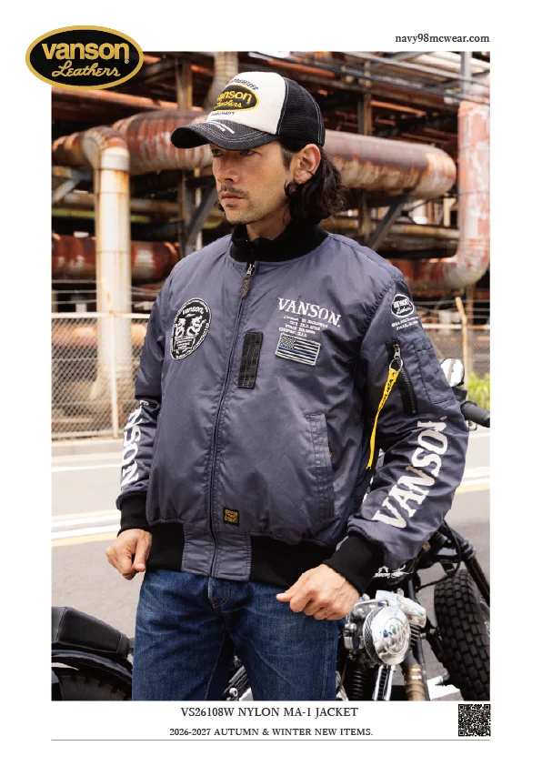 VS26108W NYLON MA-1 JACKET | GRAY/IVORY | BEHIND | navy98mcwear