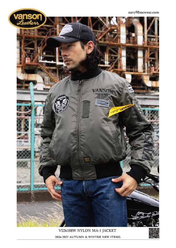 VS26108W NYLON MA-1 JACKET | KHAKI/BLACK | BEHIND | navy98mcwear