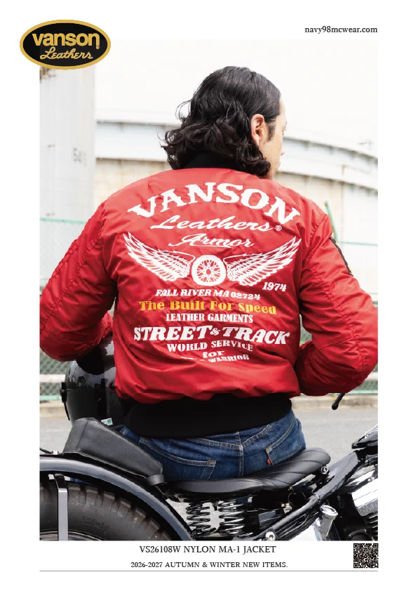VS26108W NYLON MA-1 JACKET | RED/WHITE | BEHIND | navy98mcwear