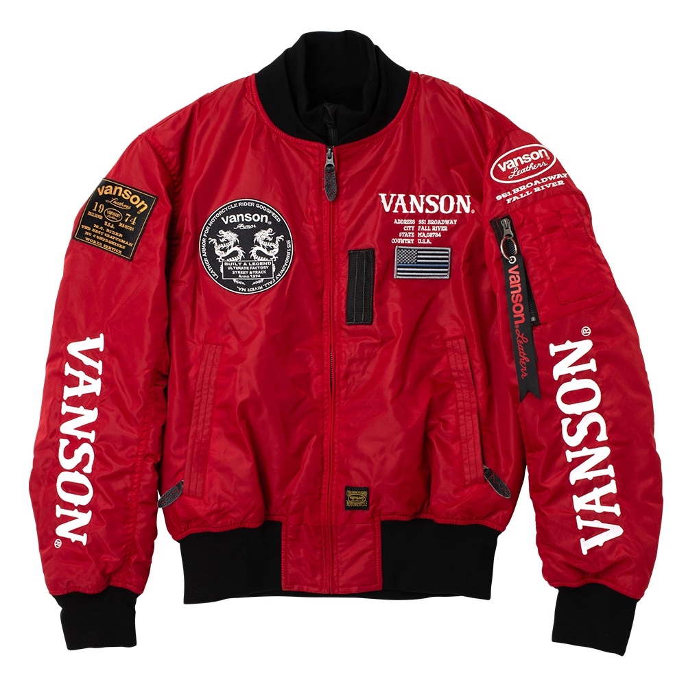 VS26108W ナイロン MA-1ジャケット | vansonブランド | 2026秋冬モデル